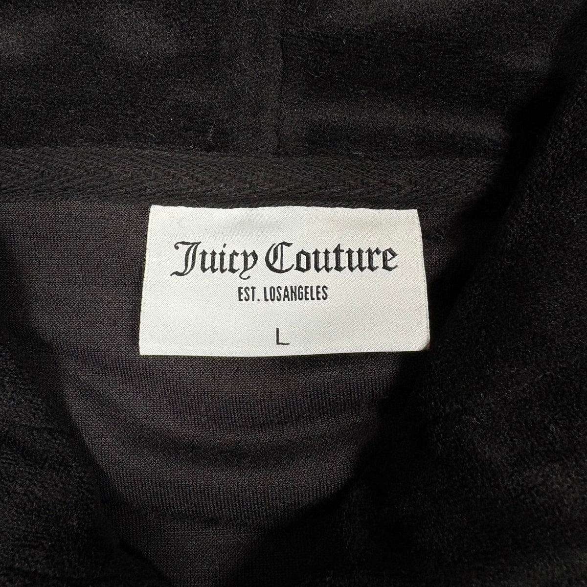 (L) Y2K Juicy Couture Black Hoodie