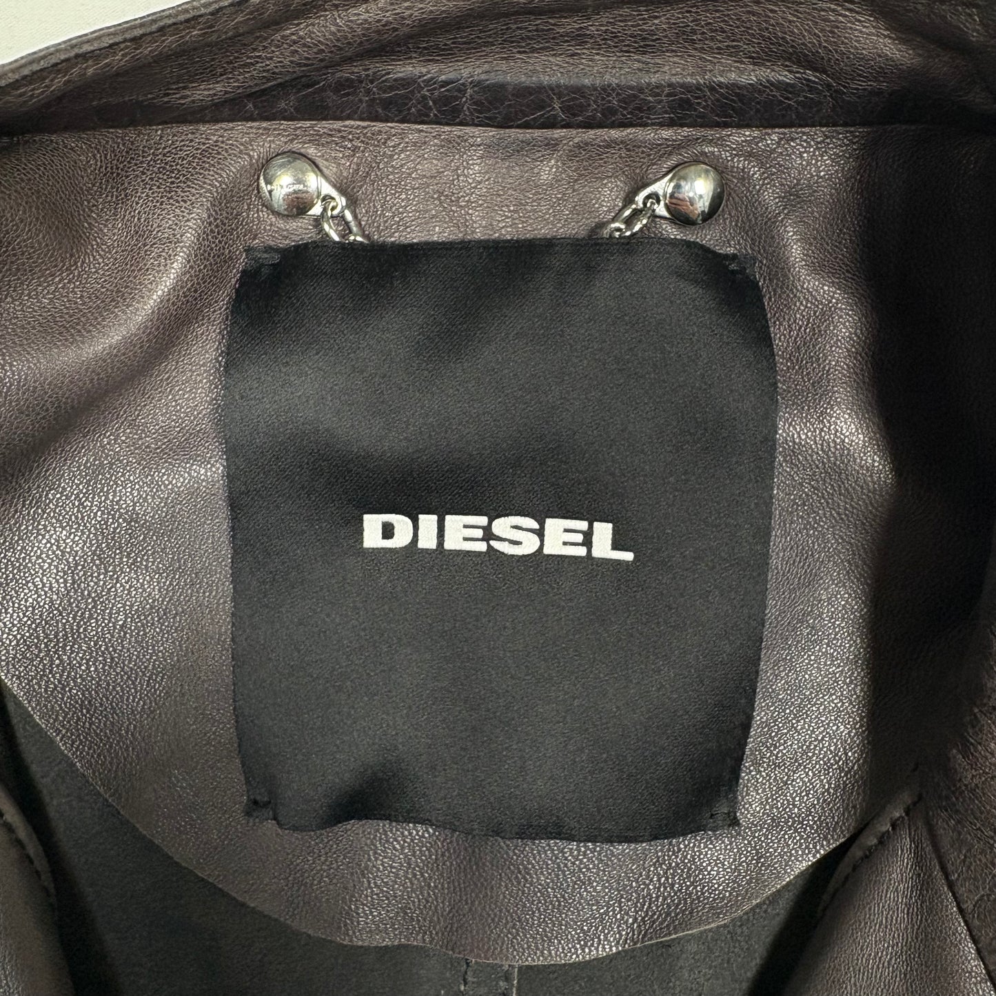 (S/M) Diesel Y2K Leather Jacket