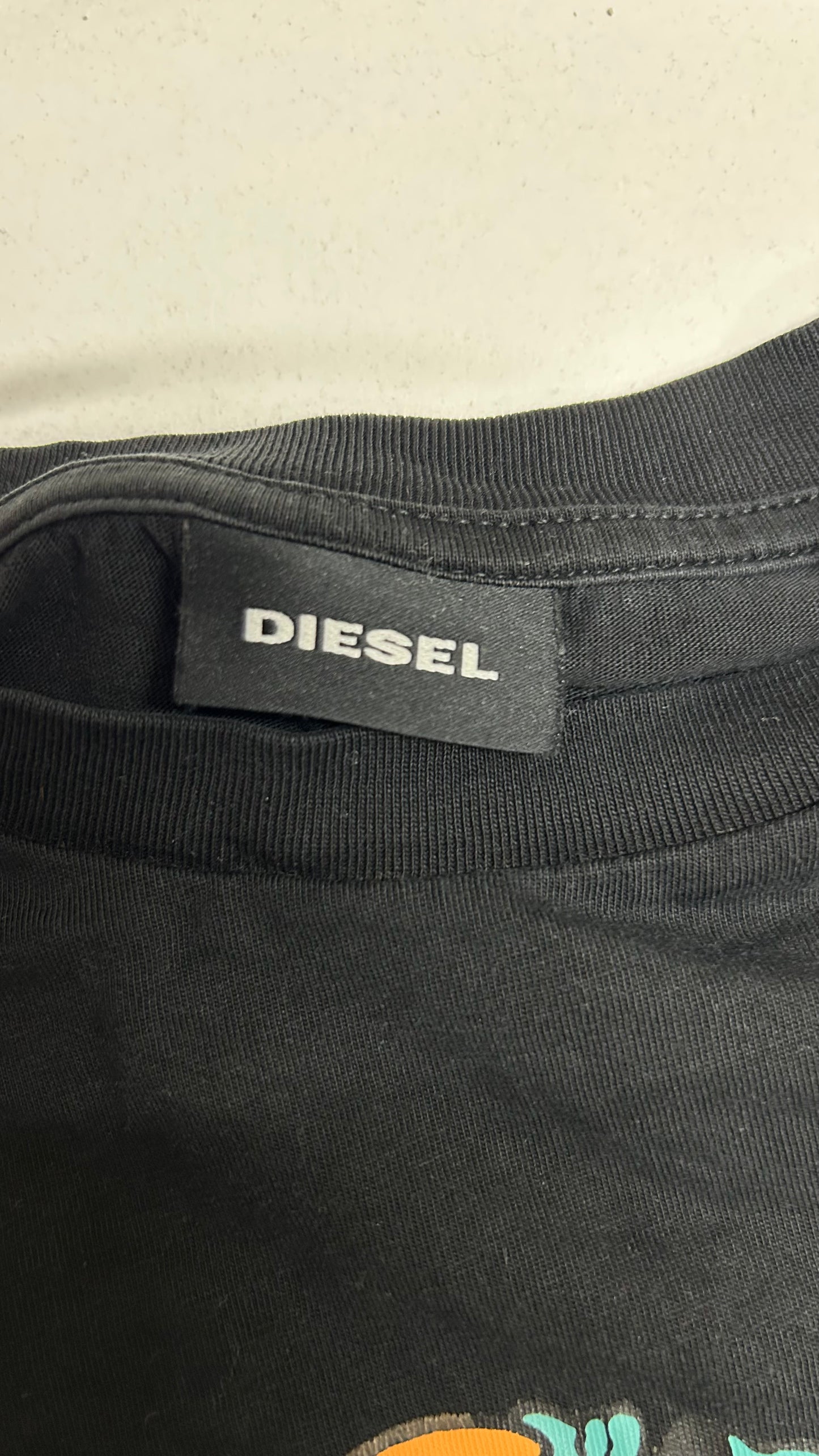 (S) Черна риза с дълъг ръкав Diesel