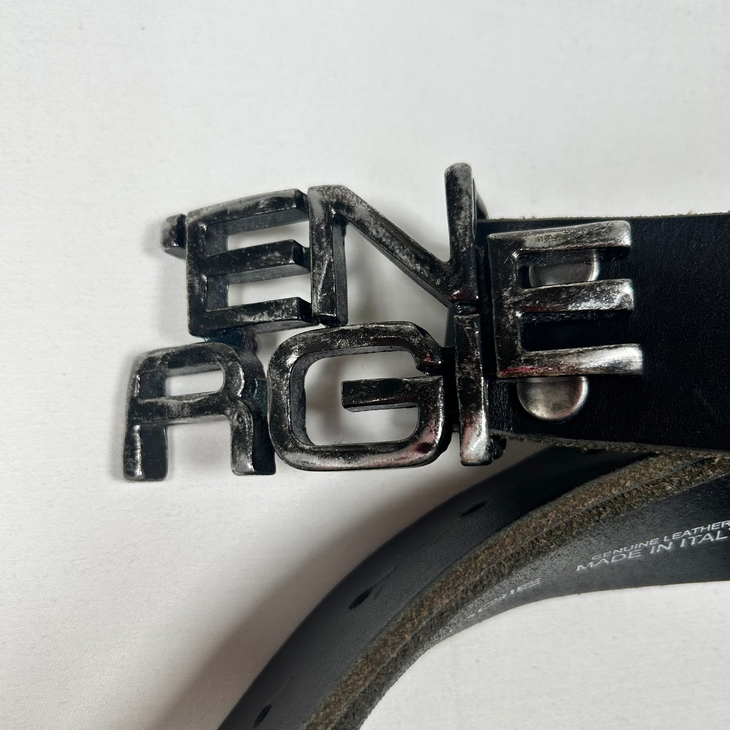 Energie Black Leather Belt