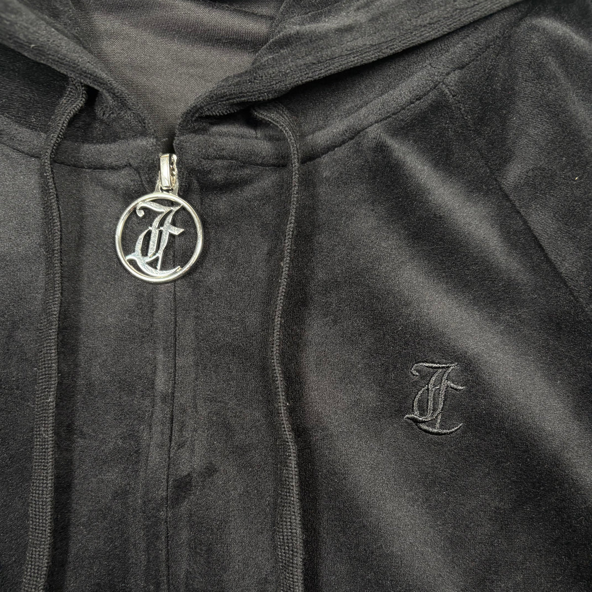 (L) Y2K Juicy Couture Black Hoodie