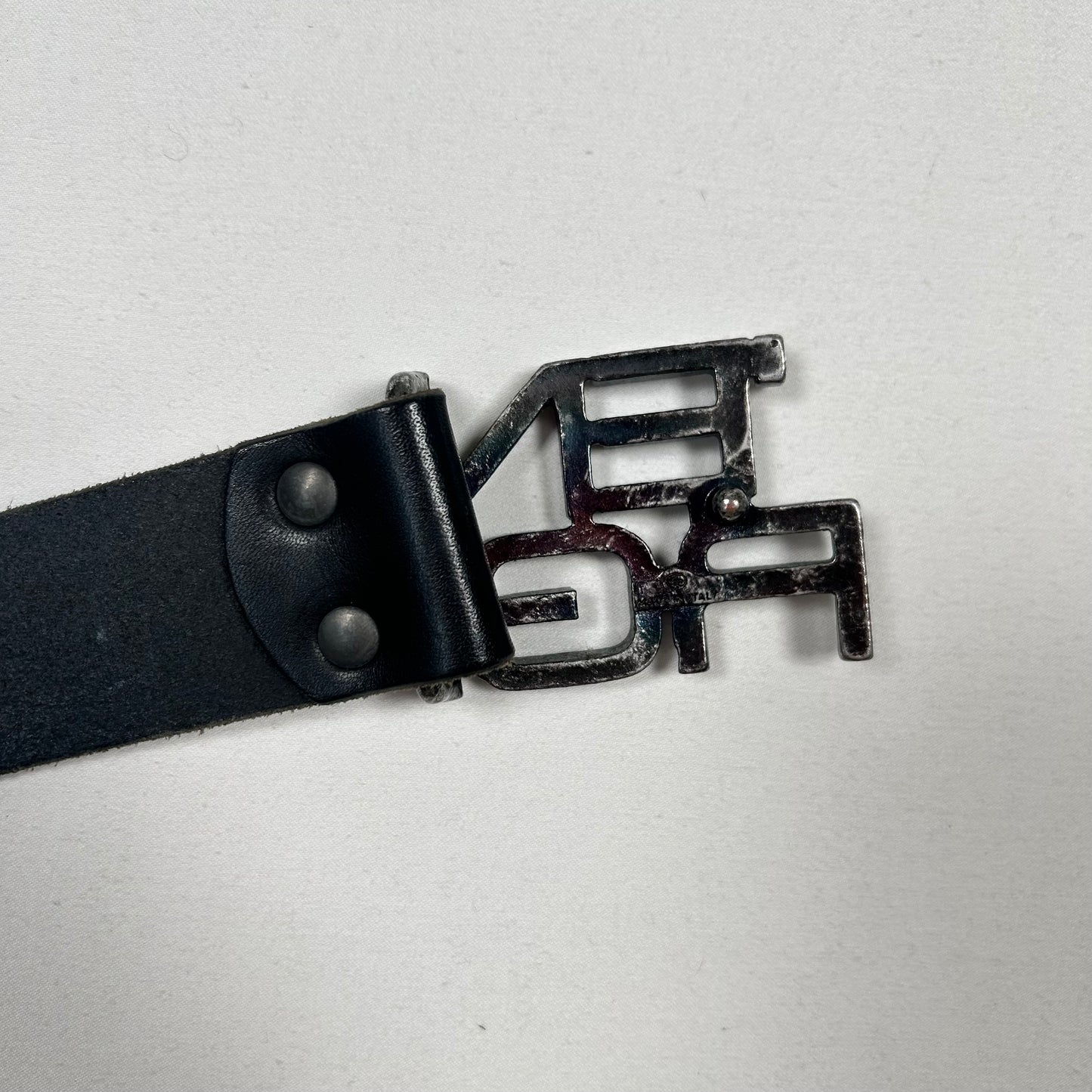 Energie Black Leather Belt