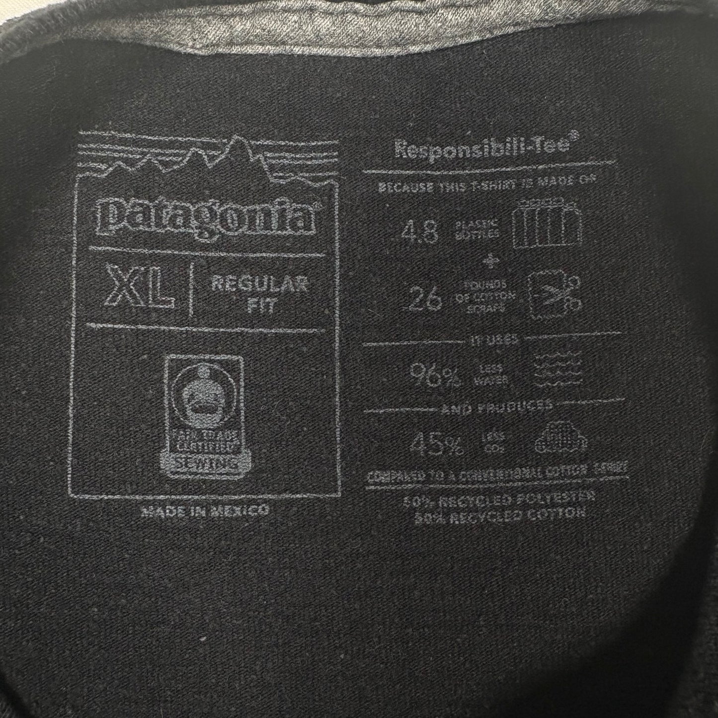 Черна тениска Patagonia