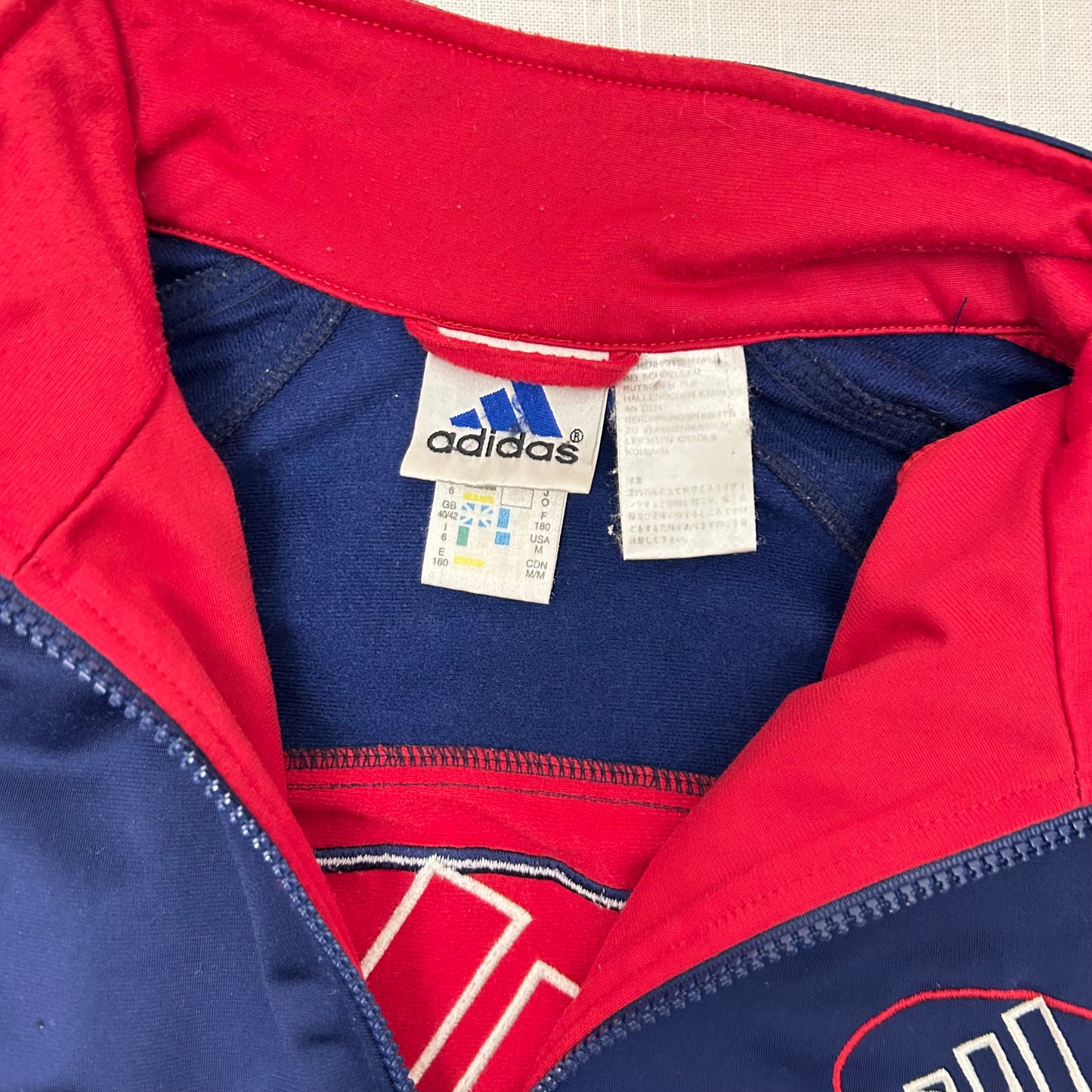 (L/XL) ADIDAS Vintage Mock Sports Top